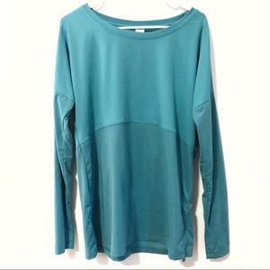 Fabletics | Teal Long Sleeve Workout Top EUC